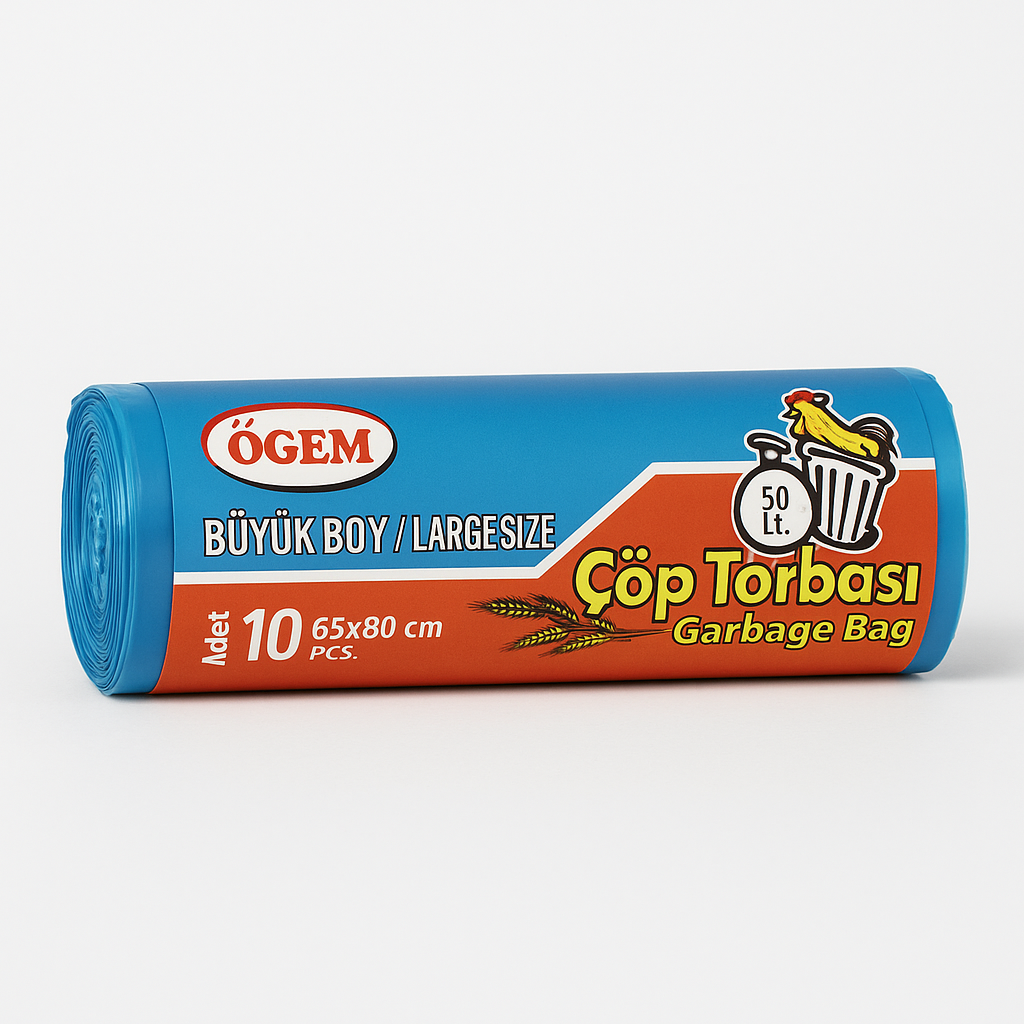 Öğem Büyük Boy Çöp Poşeti  65*80 10 Rulo (100 ADET)